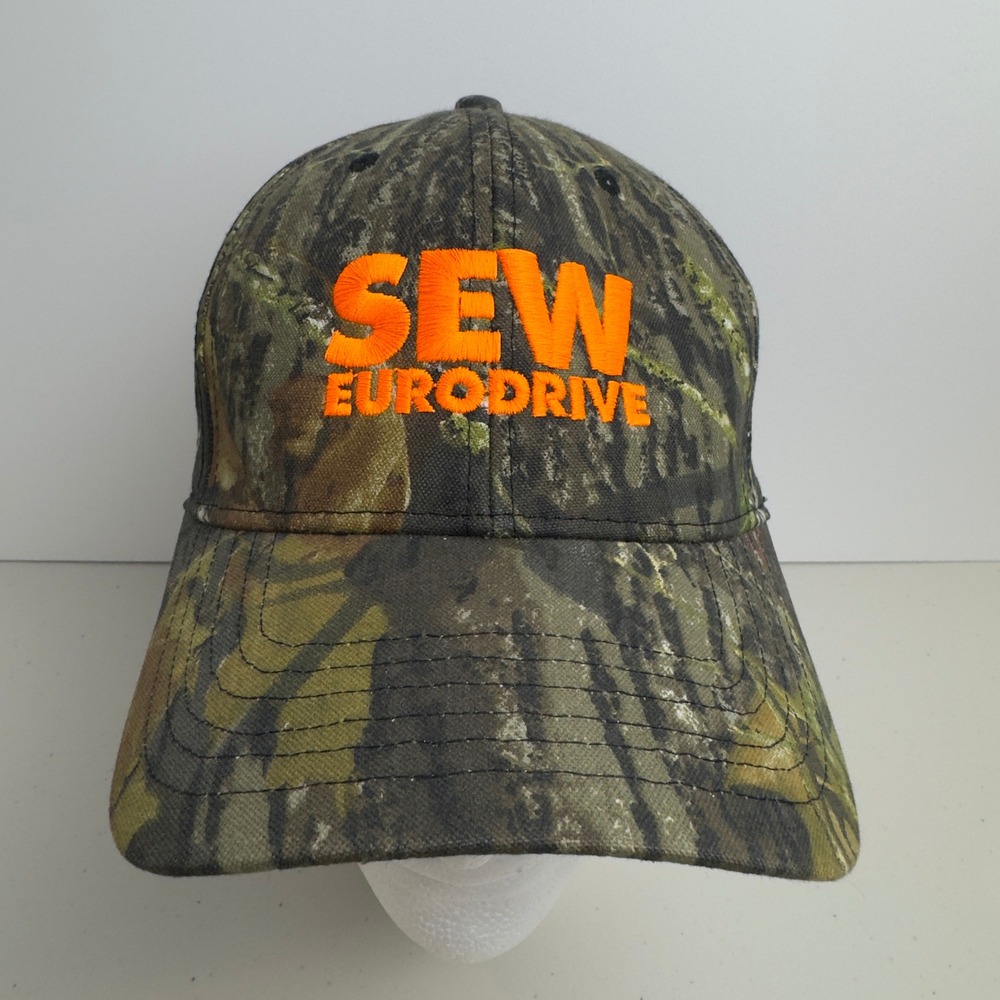 Cap America SEW Eurodrive Hunt Hat Camo Orange Embroidered OSFM Adjustable Cap